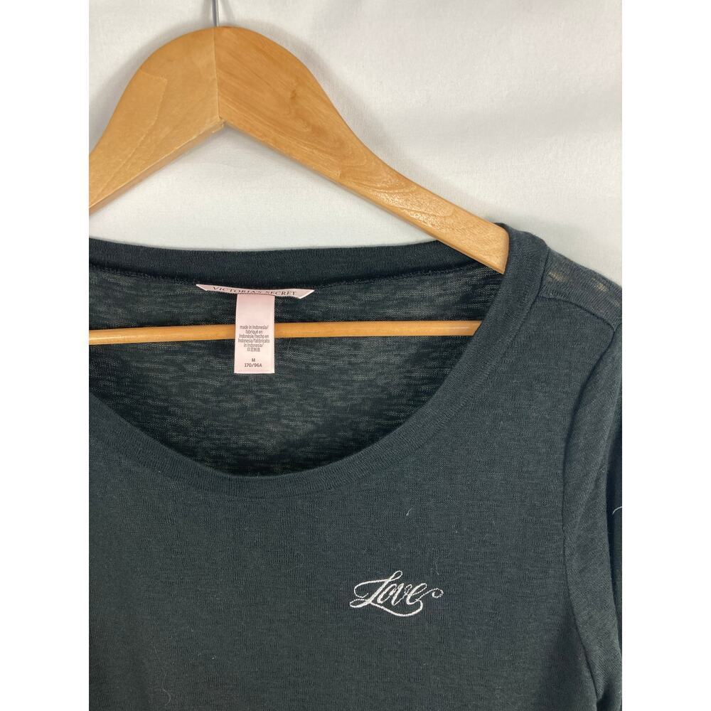 Victorias Secret LOVE Embroidered Lounge Top Size Medium - Picture 2 of 3